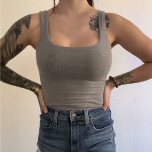 Abercrombie & Fitch Grey Sleeveless Bodysuit